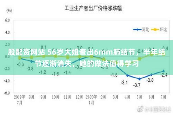 股配资网站 56岁大姐查出6mm肺结节，半年结节逐渐消失，她的做法值得学习