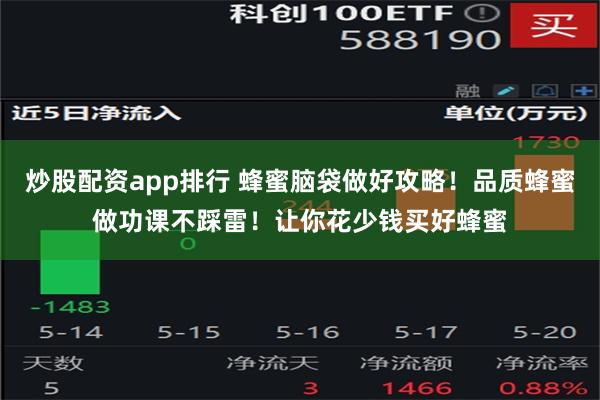 炒股配资app排行 蜂蜜脑袋做好攻略！品质蜂蜜做功课不踩雷！让你花少钱买好蜂蜜