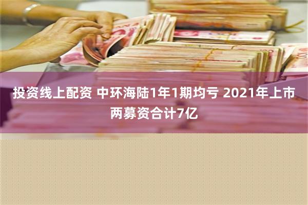 投资线上配资 中环海陆1年1期均亏 2021年上市两募资合计7亿